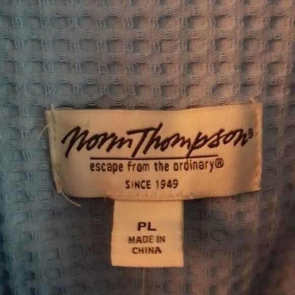 norm thompson new waffle knit blue top golf jacket  p l petite large - Picture 5 of 6